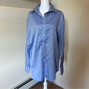 Men’s Saks Fifth Avenue Black Label 100% Egyptian Cotton Blue Dress Shirt